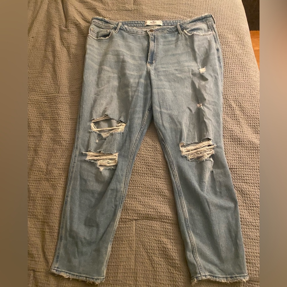Hollister, high waisted mom jeans